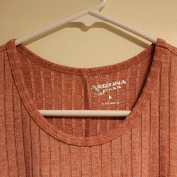 Arizona Jeans Dusty Pink Ribbed Tank Top - Picture 3 of 4